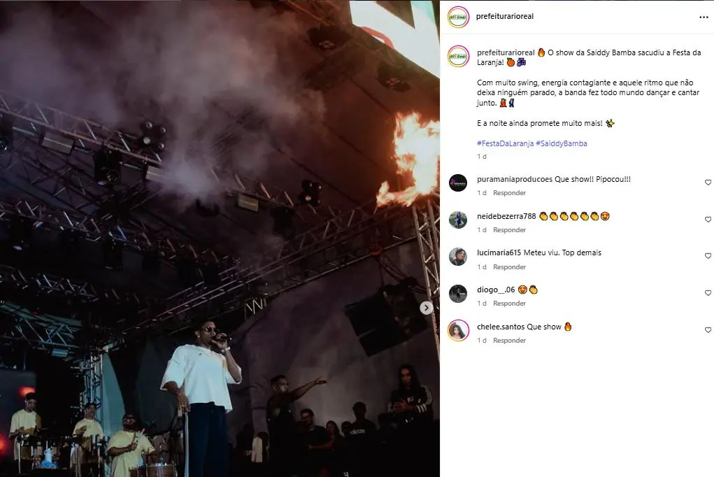 Saiddy Bamba Anima Festa da Laranja em Rio Real